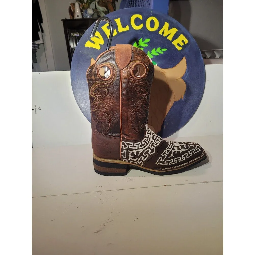 Cowboy BootsEl General Limited Edition Men's Cowboy Boots Brown Leather 10.5